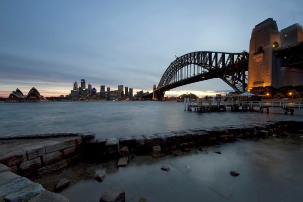 Australien und Sydney Harbour Bridge