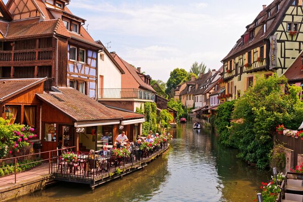 Beautiful old street of the city of France