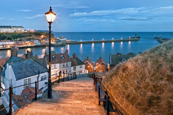 Muelle de Yorkshire del Norte en Inglaterra