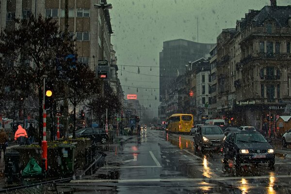 En Bélgica, las calles nevadas se ven muy diferentes