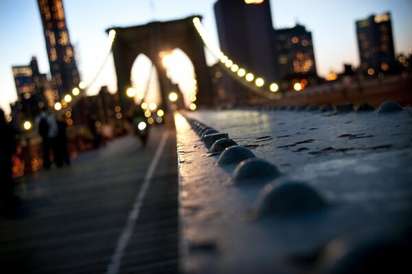 Photo of the New York Bridge in Brooklyn