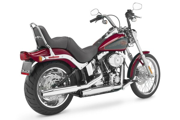 Moto rossa harley davidson