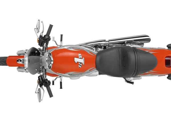 Orange Harley Davidson Motorcycle