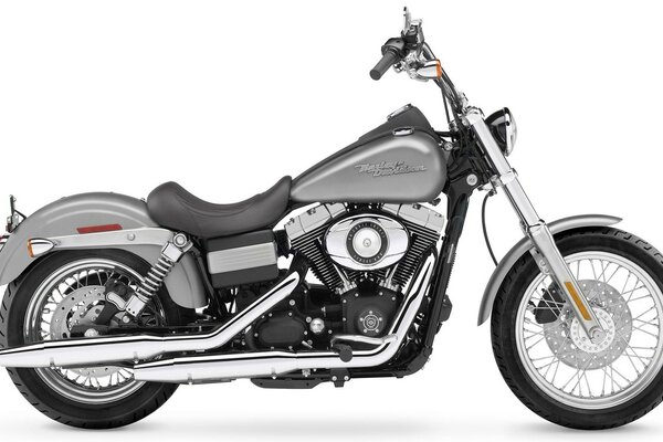 Ein graues Fahrrad. Harley davidson