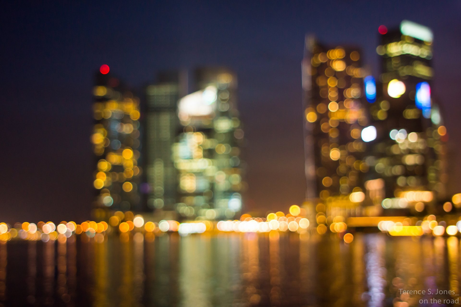 stadt nacht singapur lichter licht bokeh