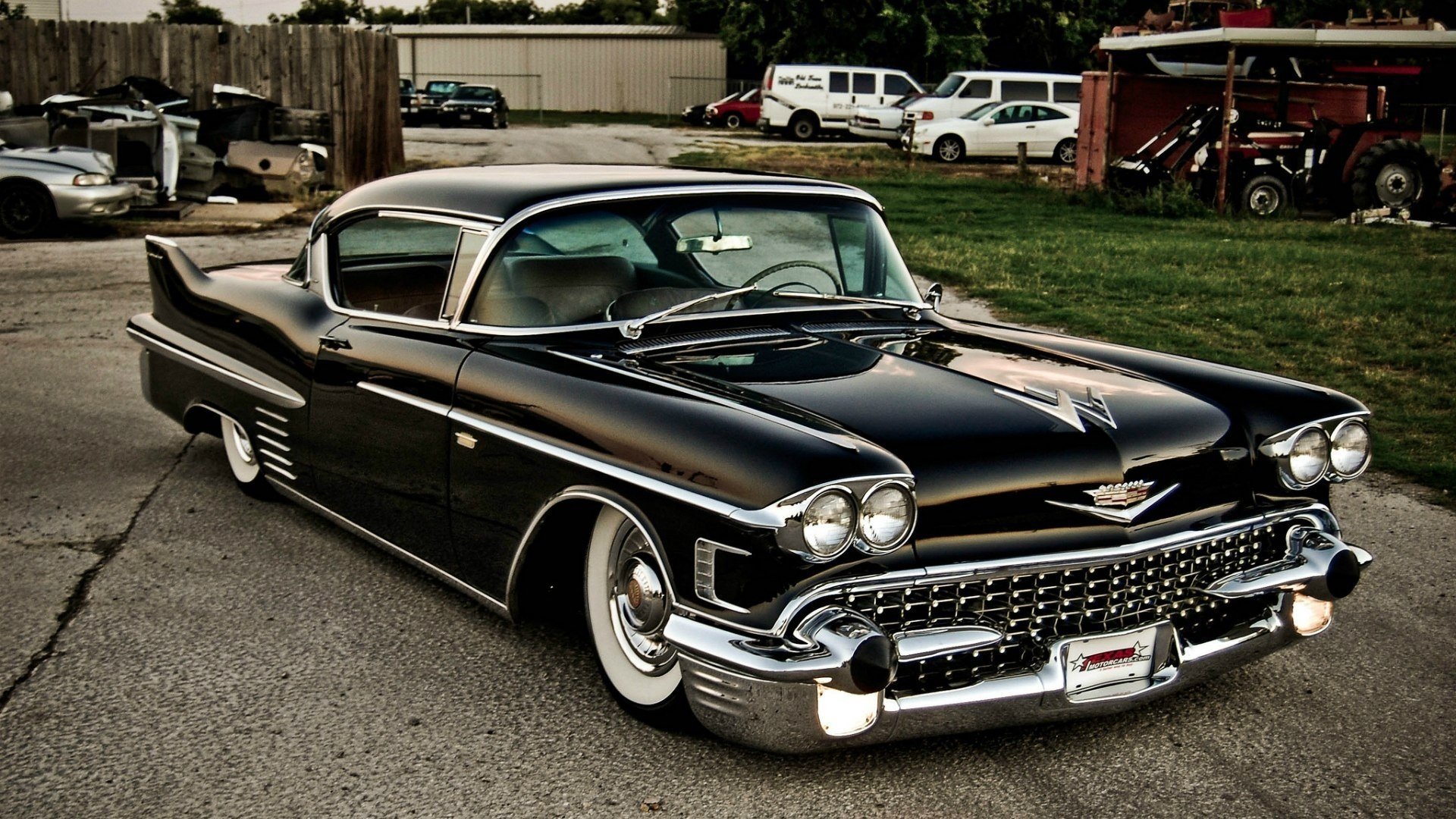 кадиллак cadillac retro car black coupe de ville