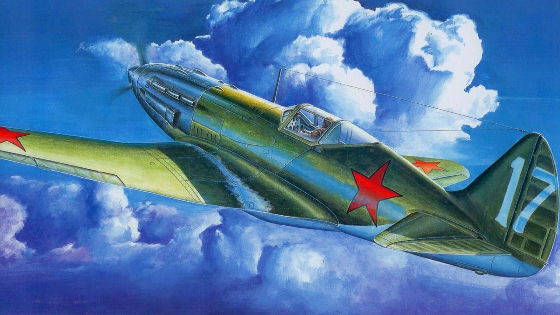 oviet the mig-3 clouds tall fighter the sky