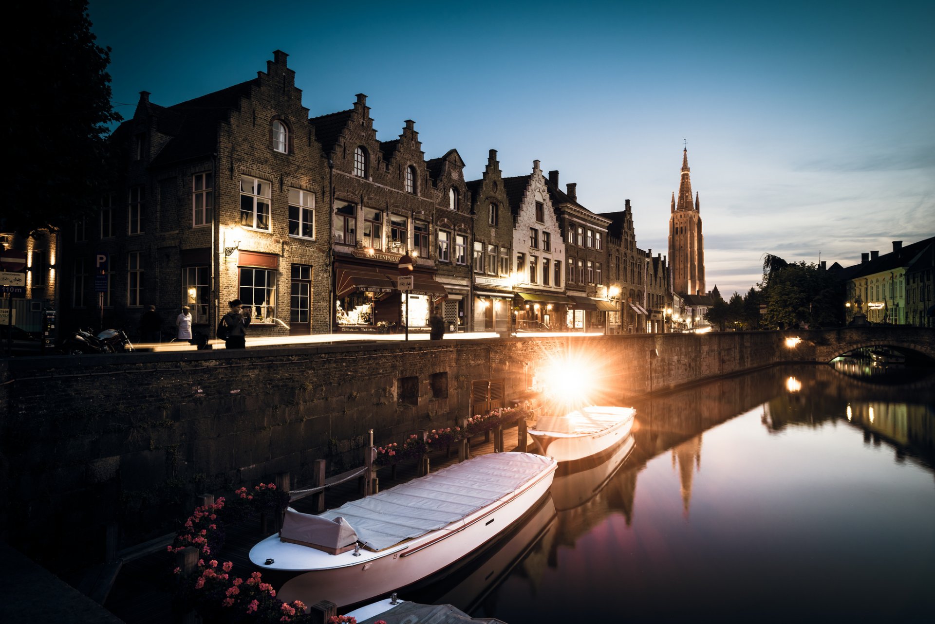 belgique flandre-occidentale bruges soir crépuscule