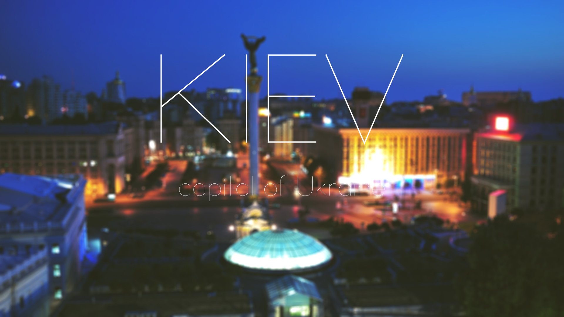 kiew ukraine nacht stadt