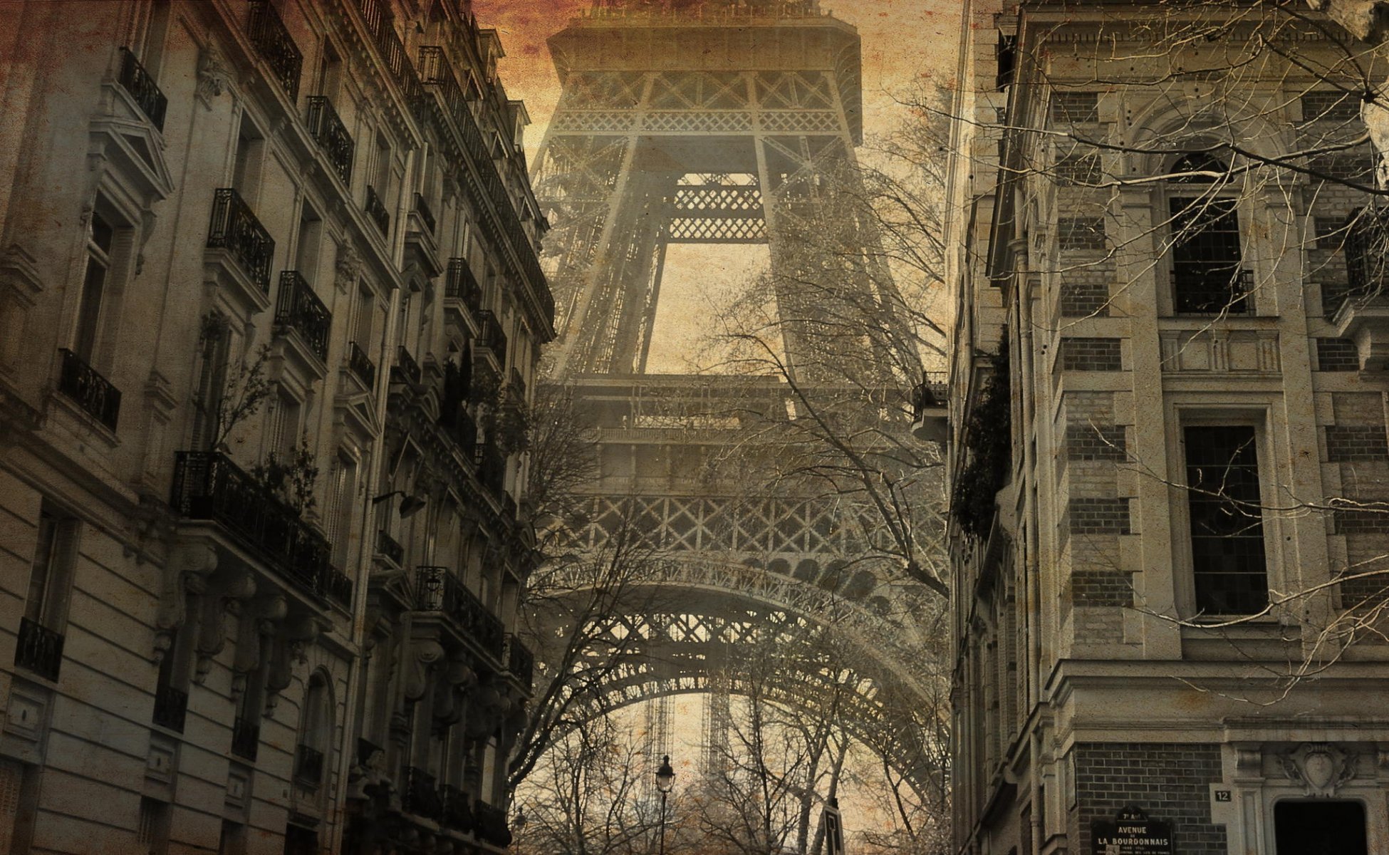 parigi torre eiffel istantanea elaborazione