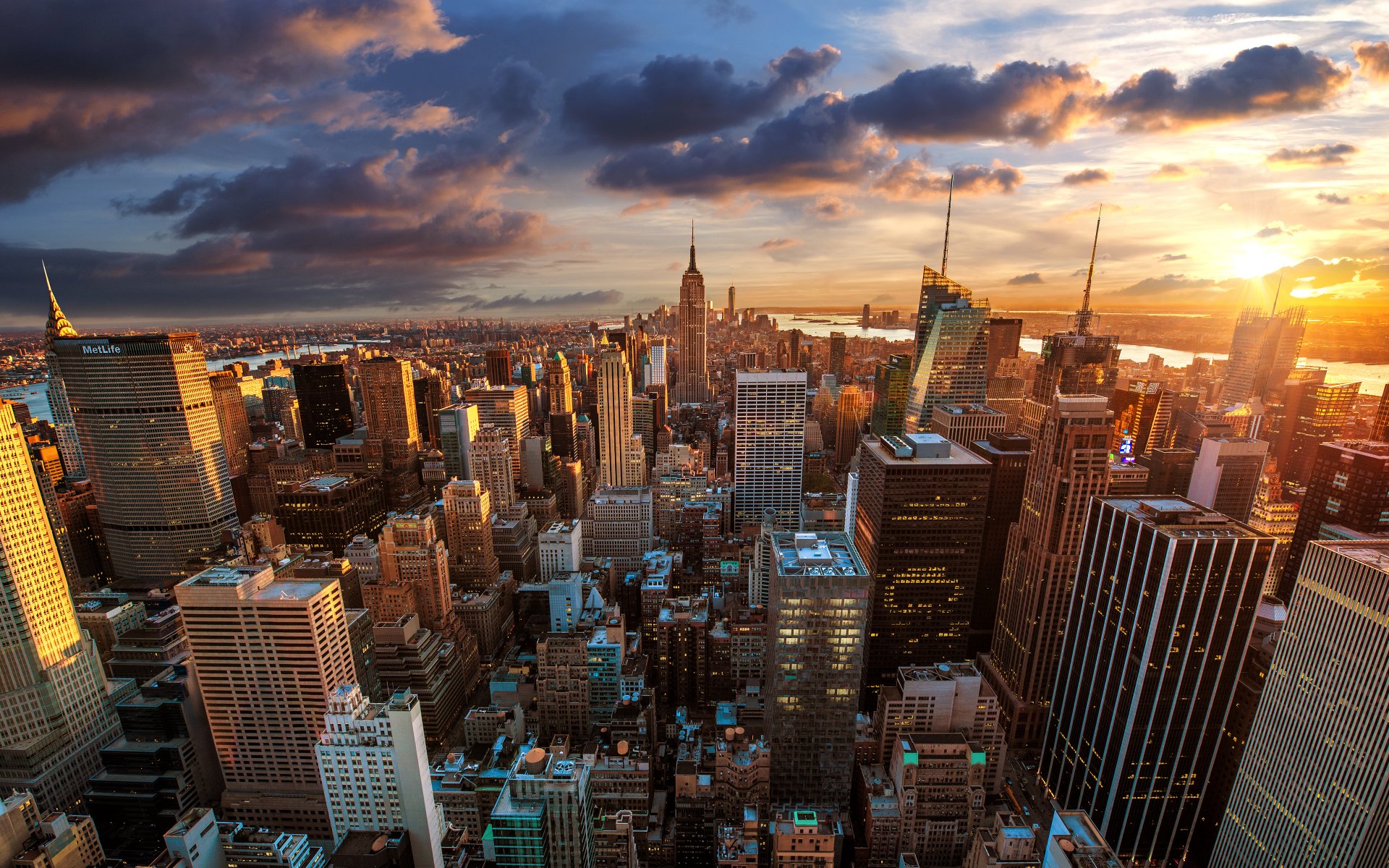 rockefeller center ciudad rascacielos amanecer metrópolis nueva york estados unidos panorama