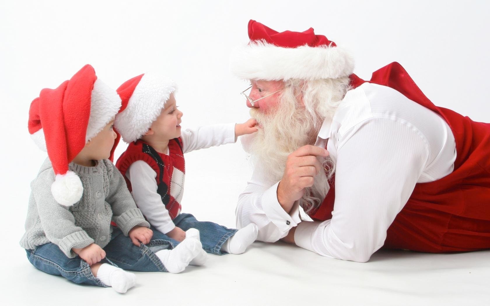 happy christmas claus santa children merry holidays interview