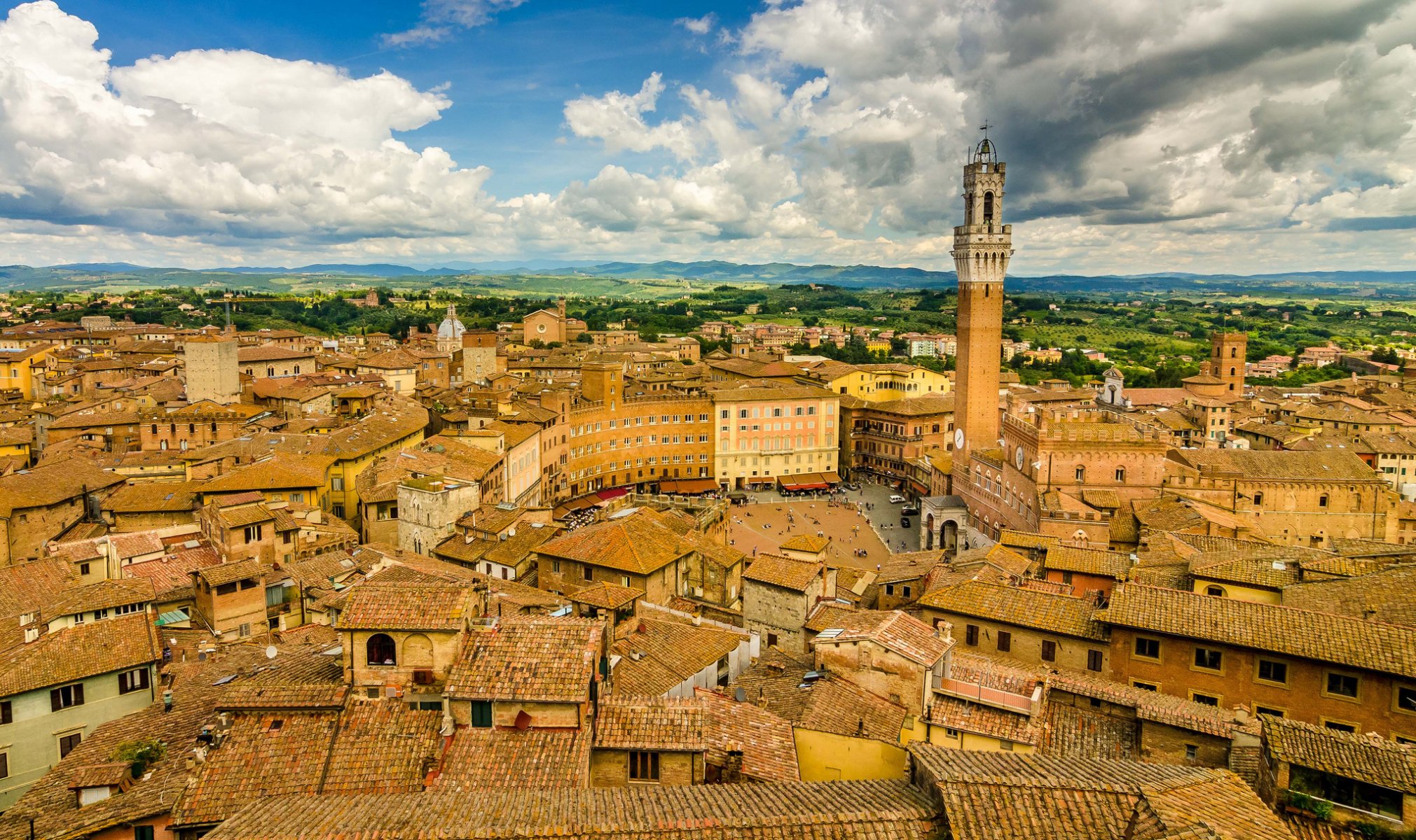 siena toscana italia edificios techos panorama