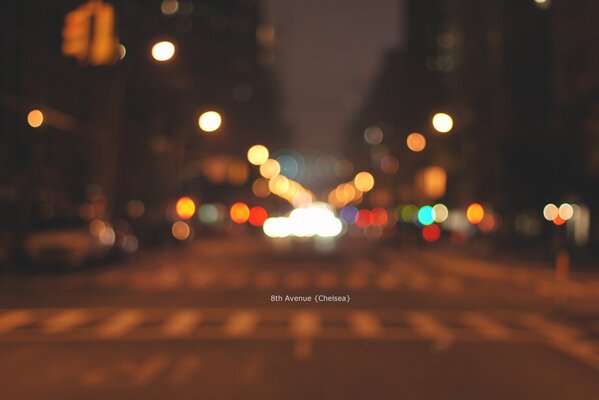 Beautiful New York City at night in lights