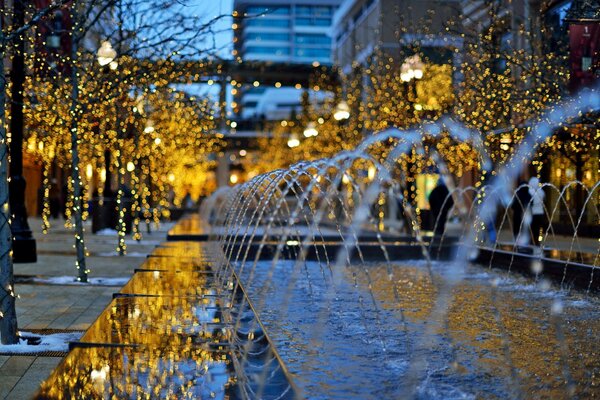 Bokeh-Brunnen in den USA Utah