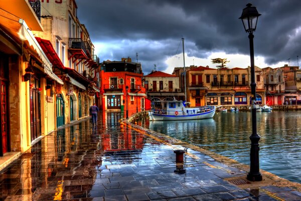 Water embankment in Greece