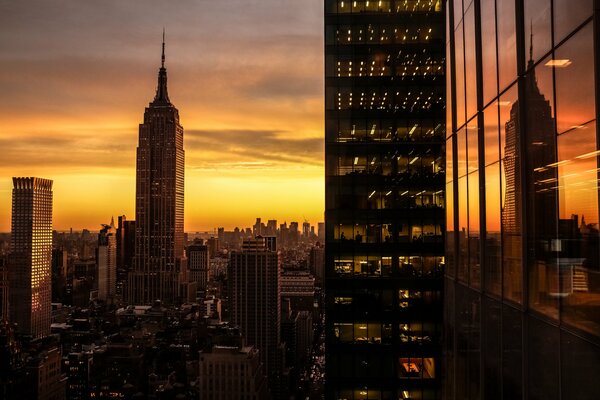 Luces de Manhattan en nueva York