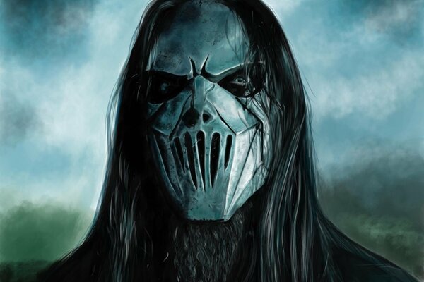 Mężczyzna w masce Mick Thomson