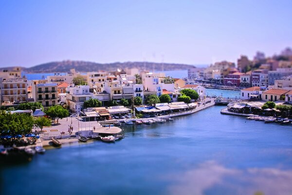 Picturesque Seaside town in Greece