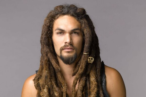 Skter Jason Momoa with dreadlocks