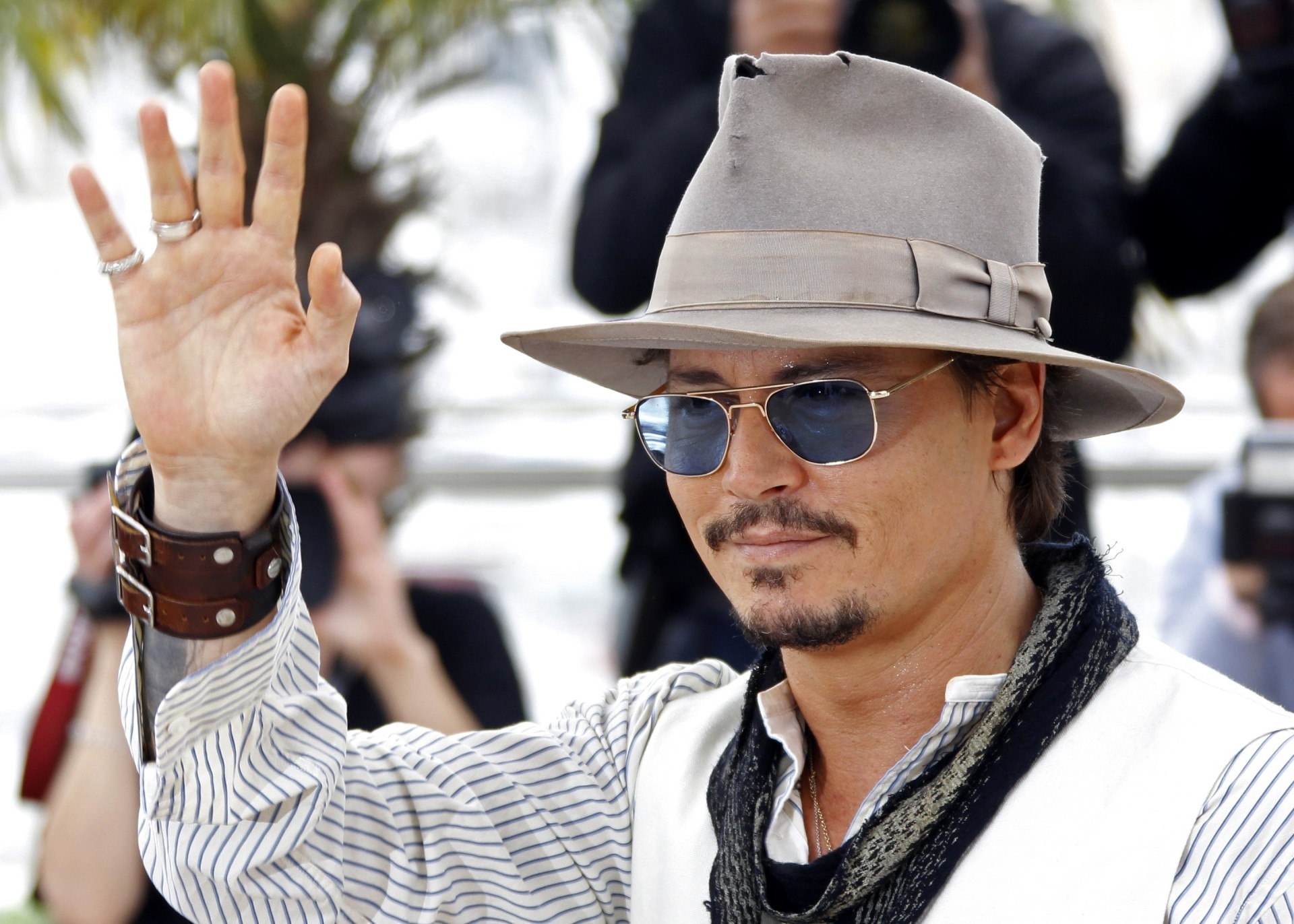 sombrero gafas de sol johnny depp vista actor