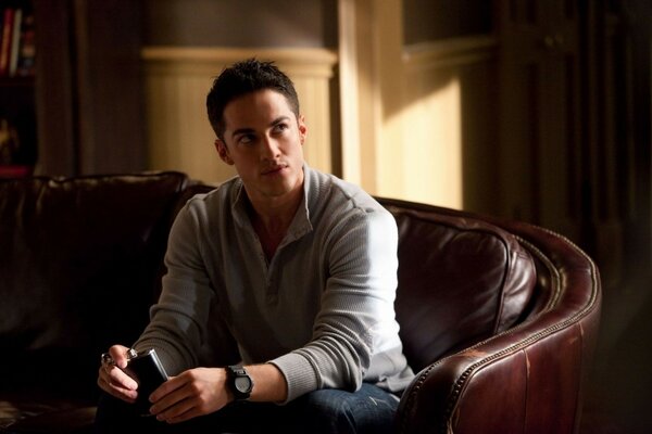 Actor Michael Trevino in thought