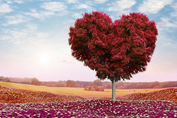 La belleza de la naturaleza contra el cielo azul