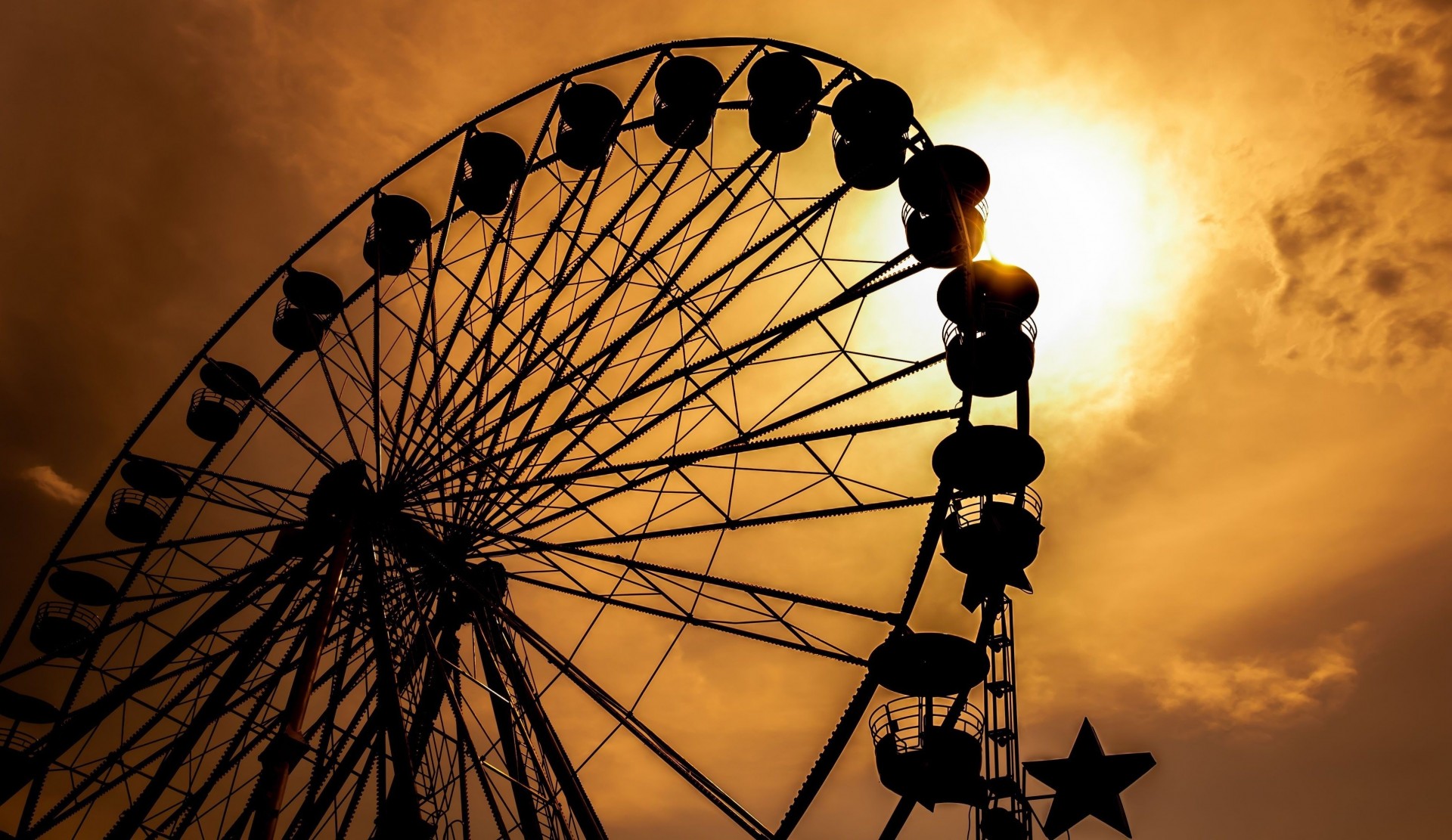 ferris wheel sky sunset mood black sun background ferris wheel wallpaper time nostalgia memories silhouette