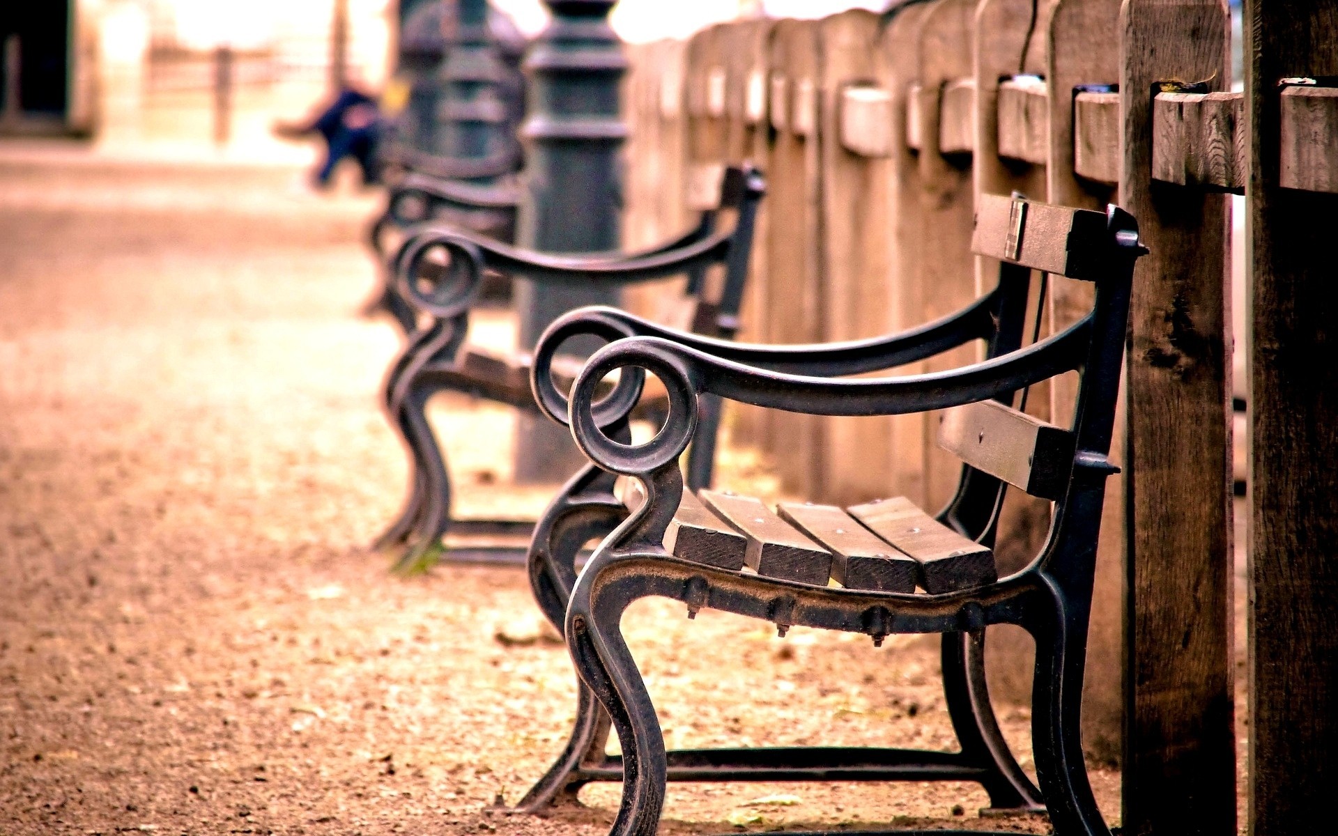 widescreen fullscreen bench mood benches fencing wooden background wallpaper fence macro blur bench