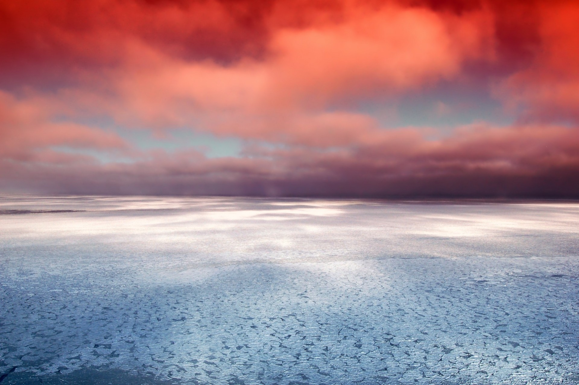 ciel glace nuages baie canada mer océan