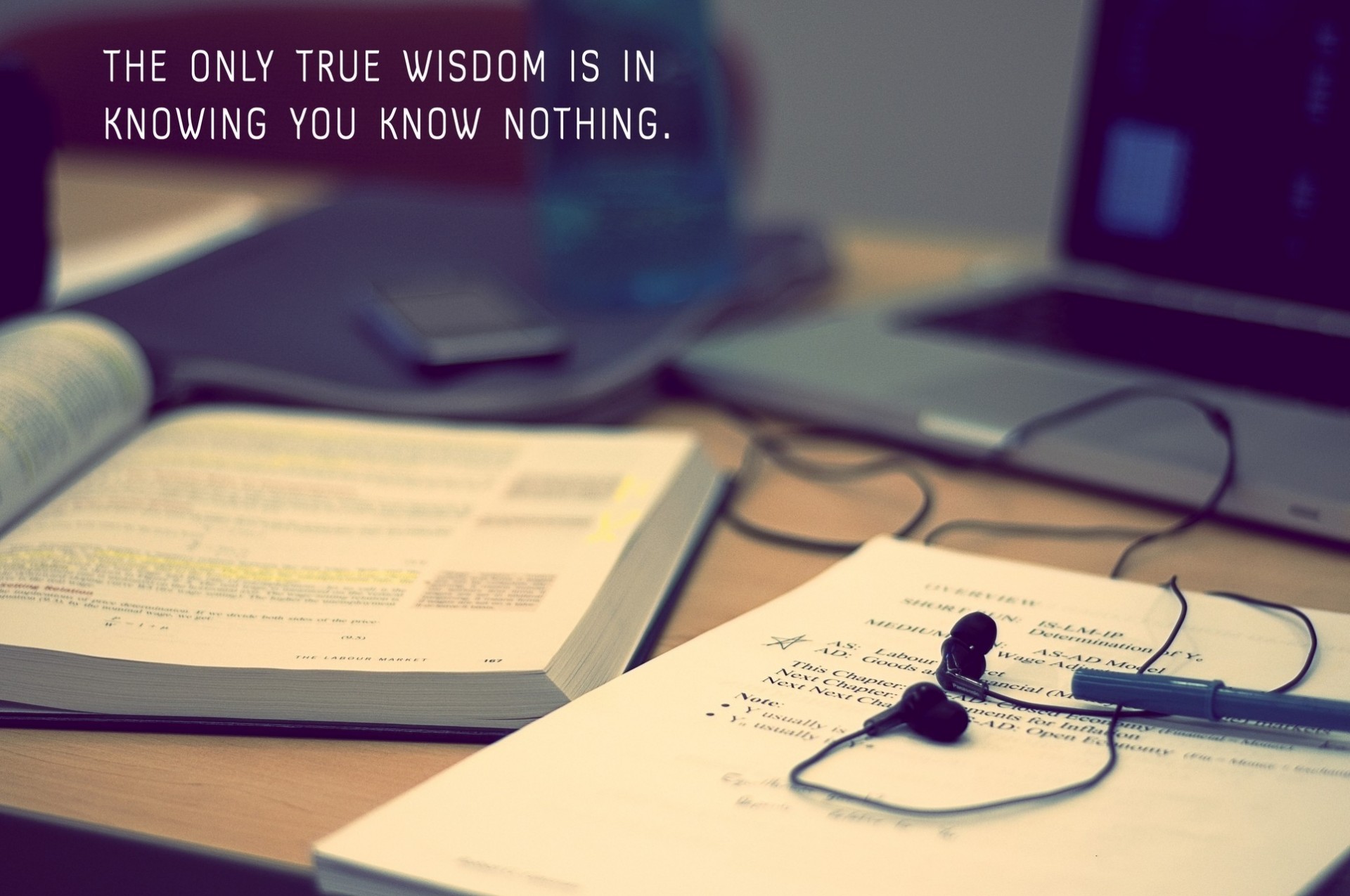 wisdom inscription study book headphone