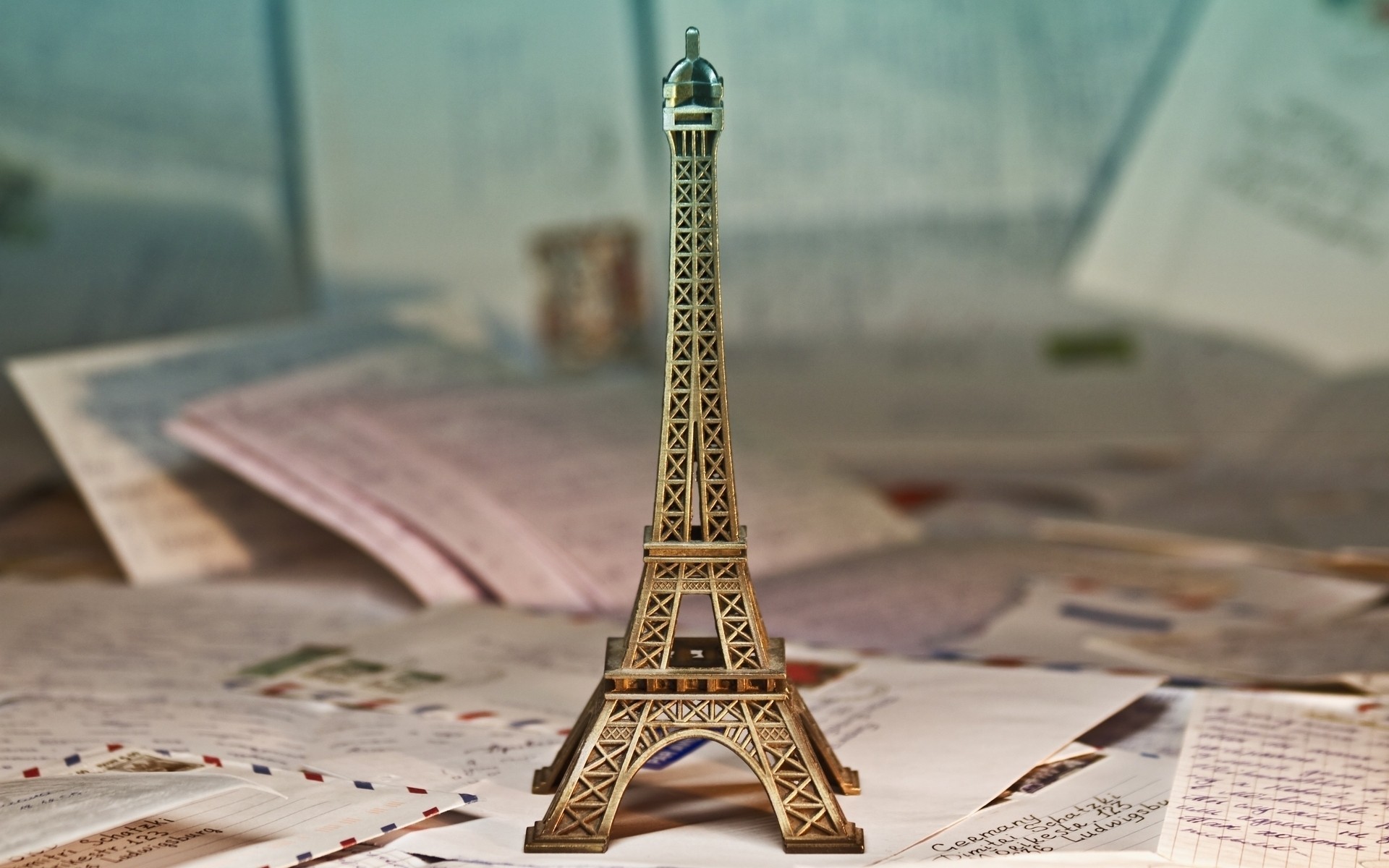 widescreen fullscreen mood statue background eiffel tower wallpaper toys letters statuette