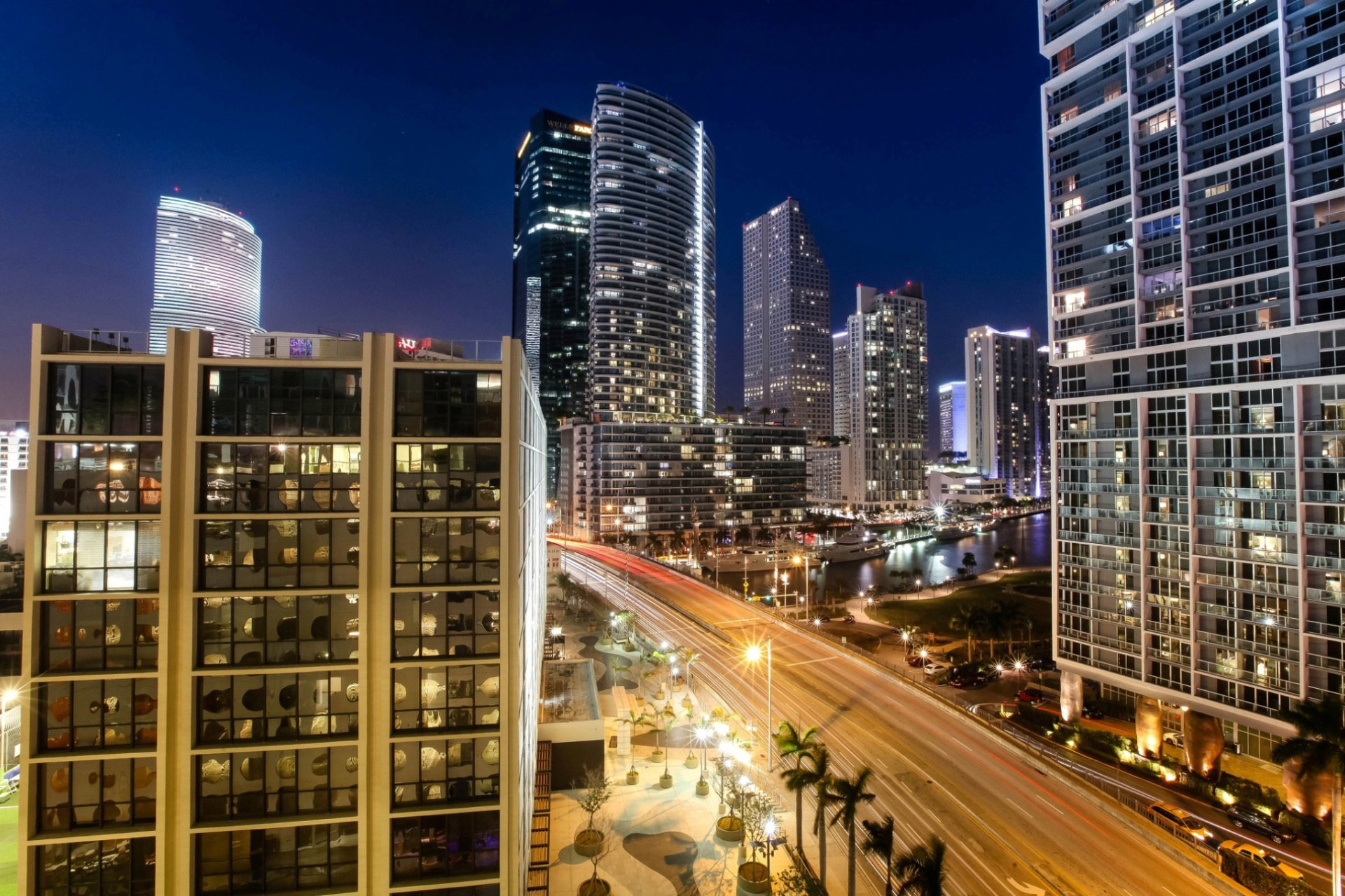 stadt miami nacht lichter schön stadt usa