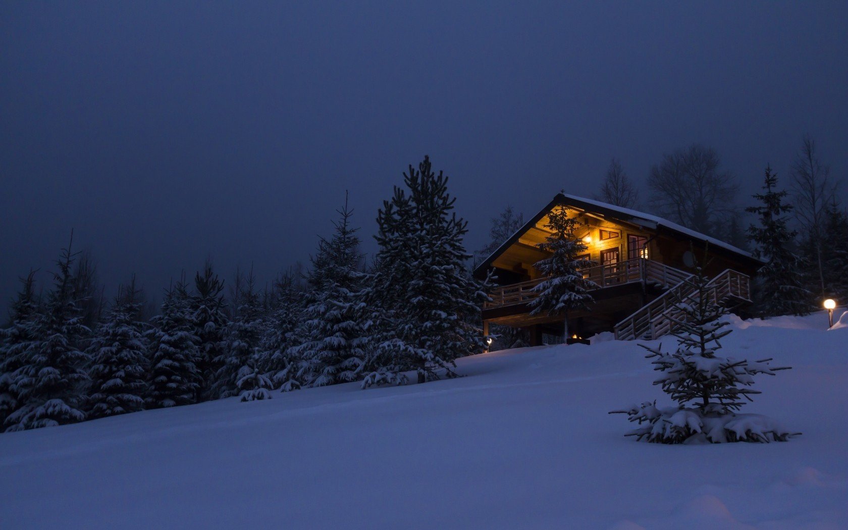 casa en el bosque casa bosque nieve invierno