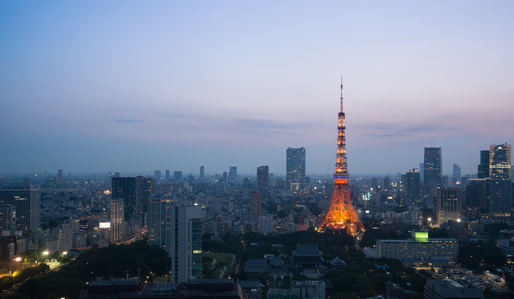 tokio zuhause abend dämmerung lichter turm