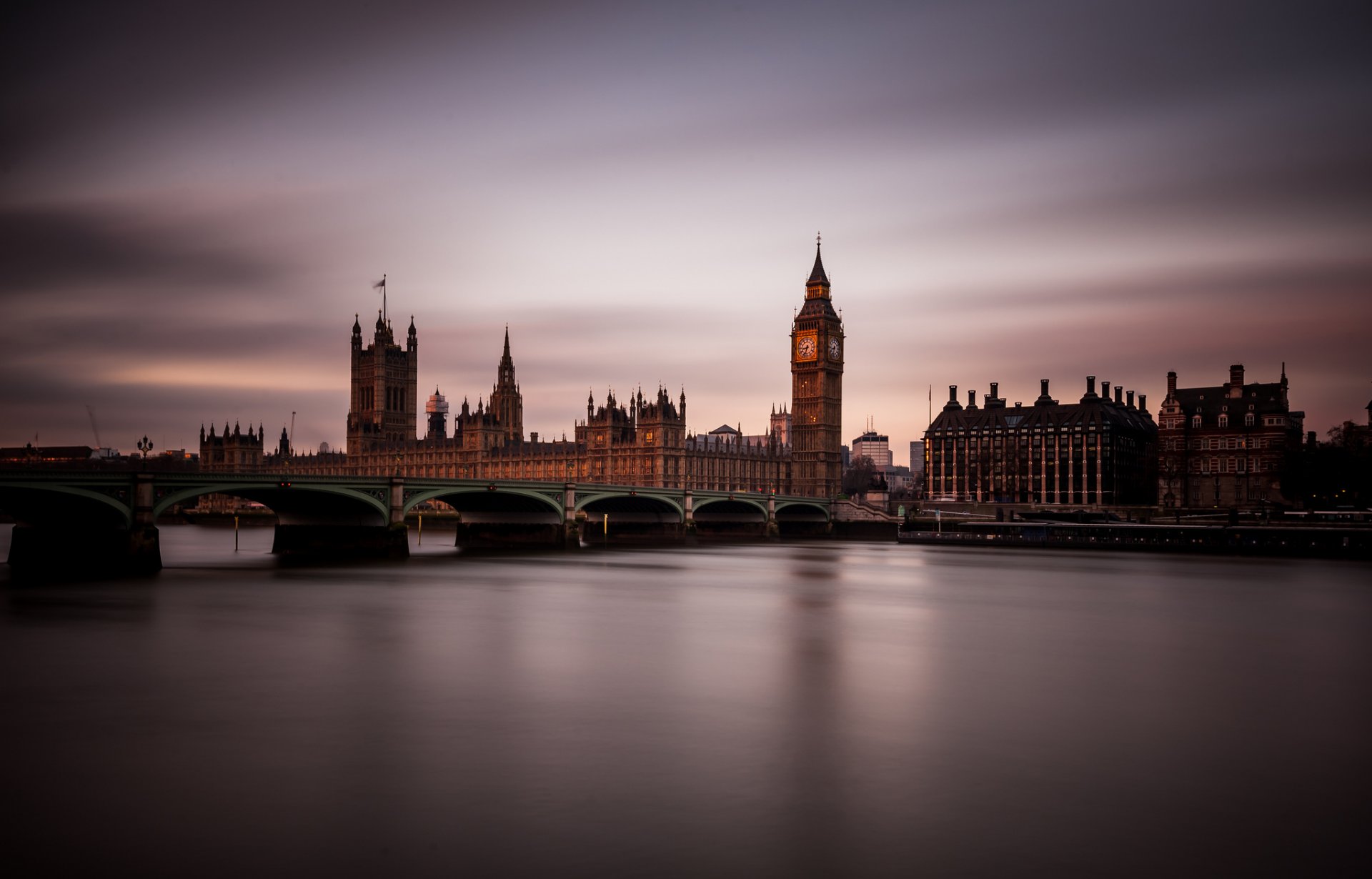 inghilterra londra sera crepuscolo