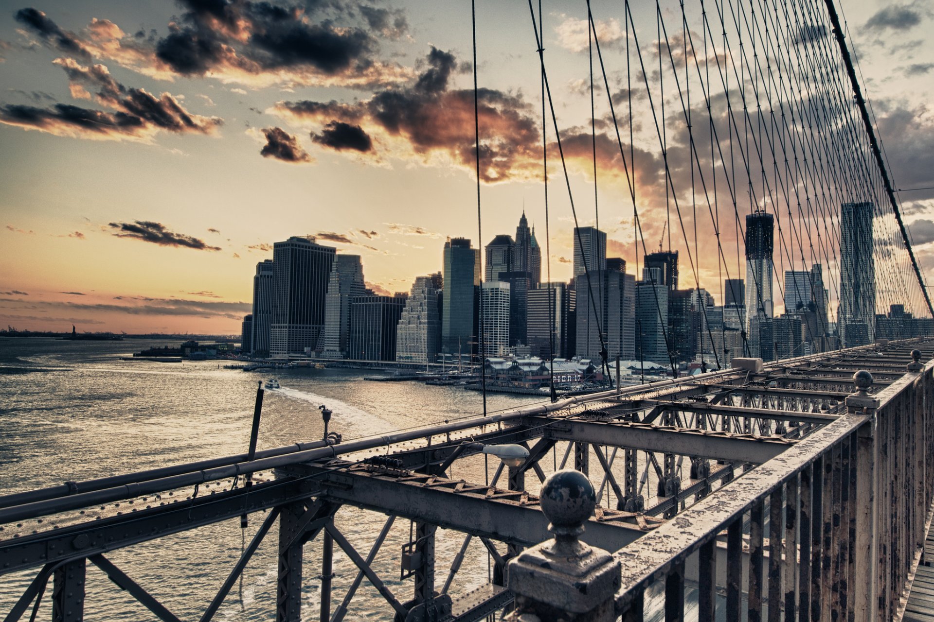 new york usa nyc brooklyn bridge