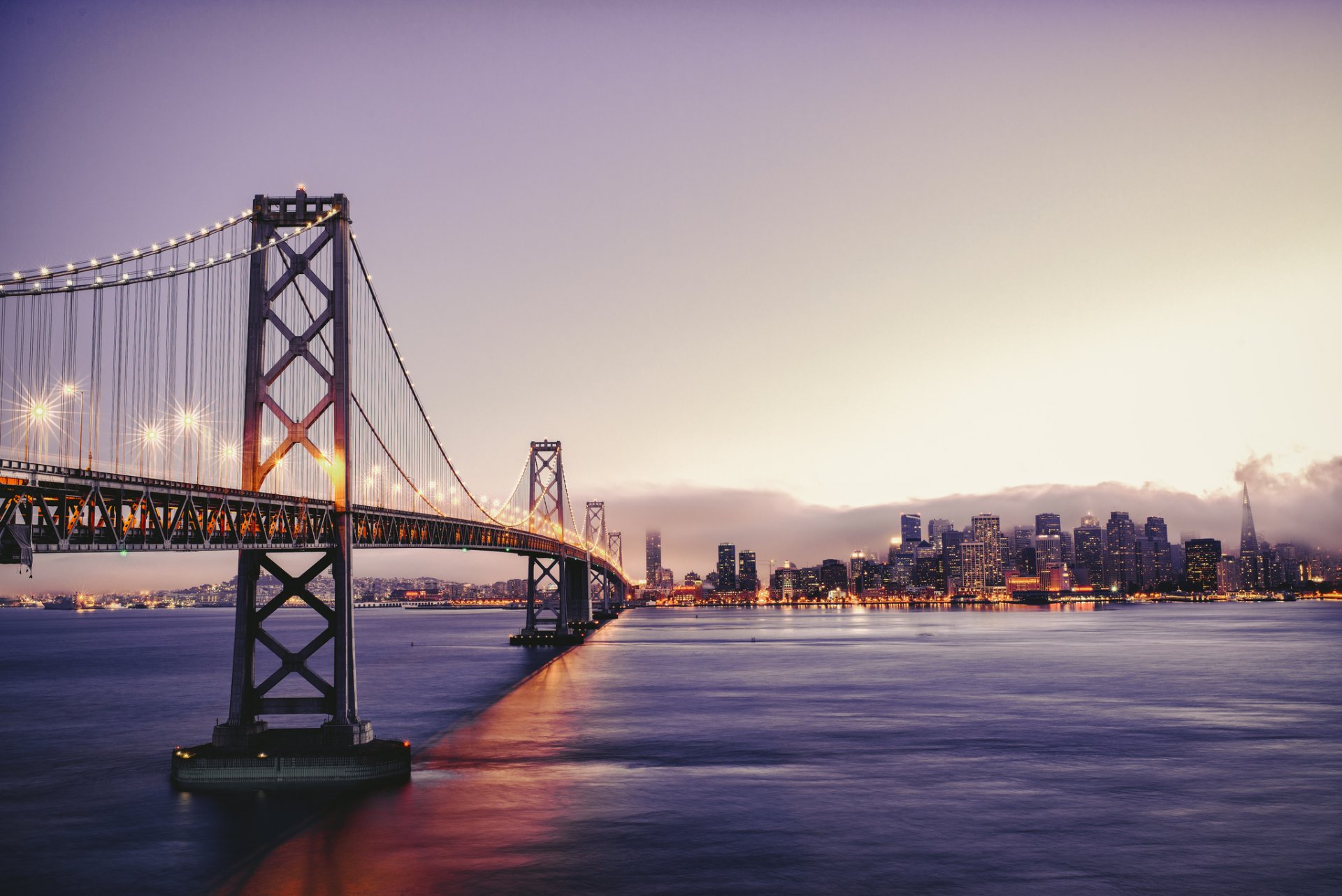 miasto san francisco kalifornia usa most z san francisco do oakland bay bridge arthur chang photography nikon d800e