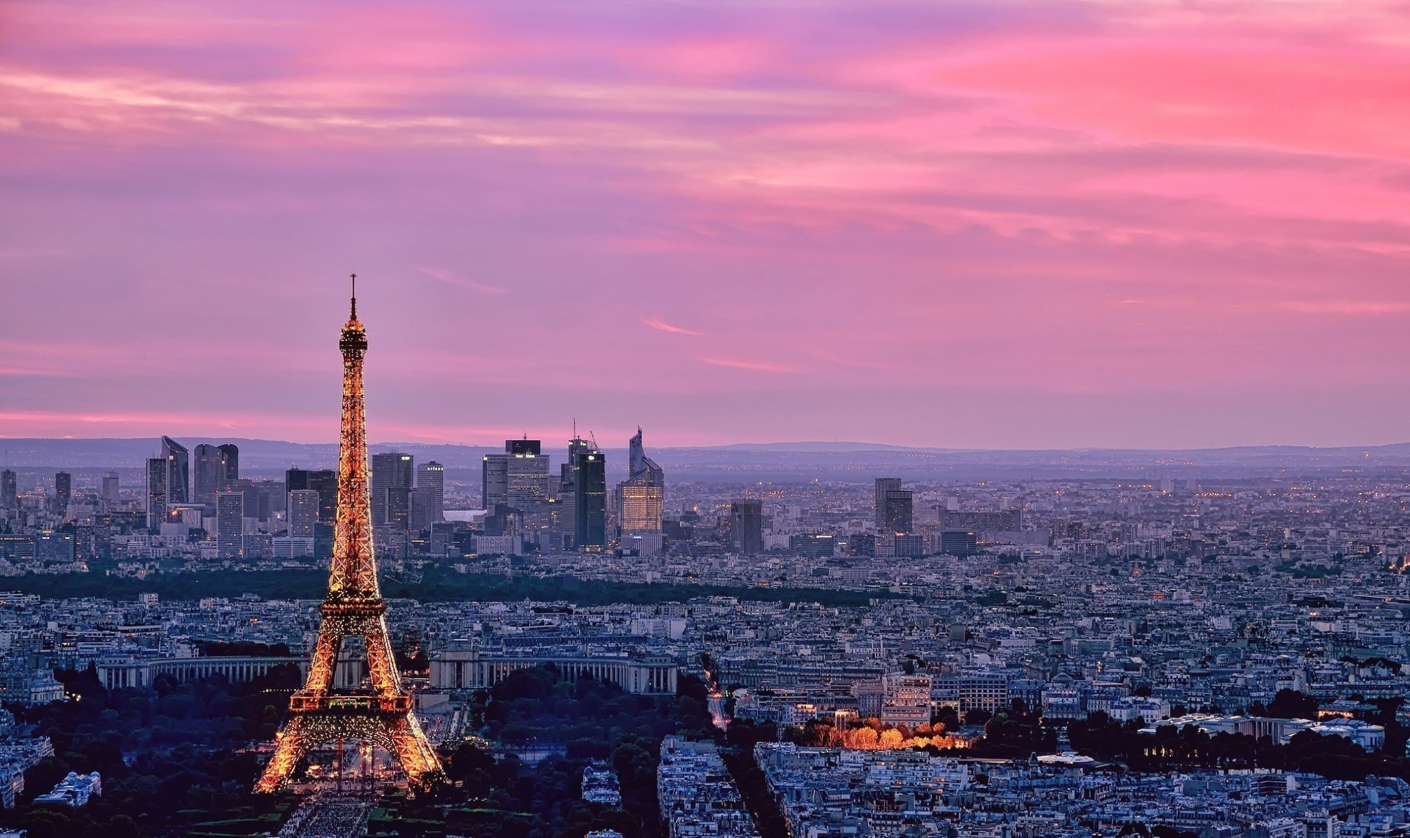 paris france town eiffel tower sky horizon street house building