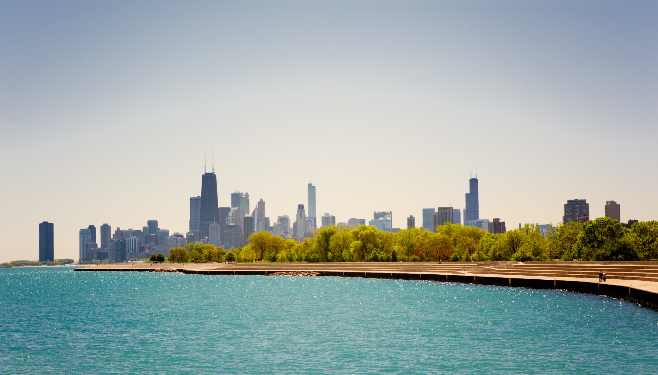 illinois chicago usa amerika wolkenkratzer himmel michigan sommer sonne