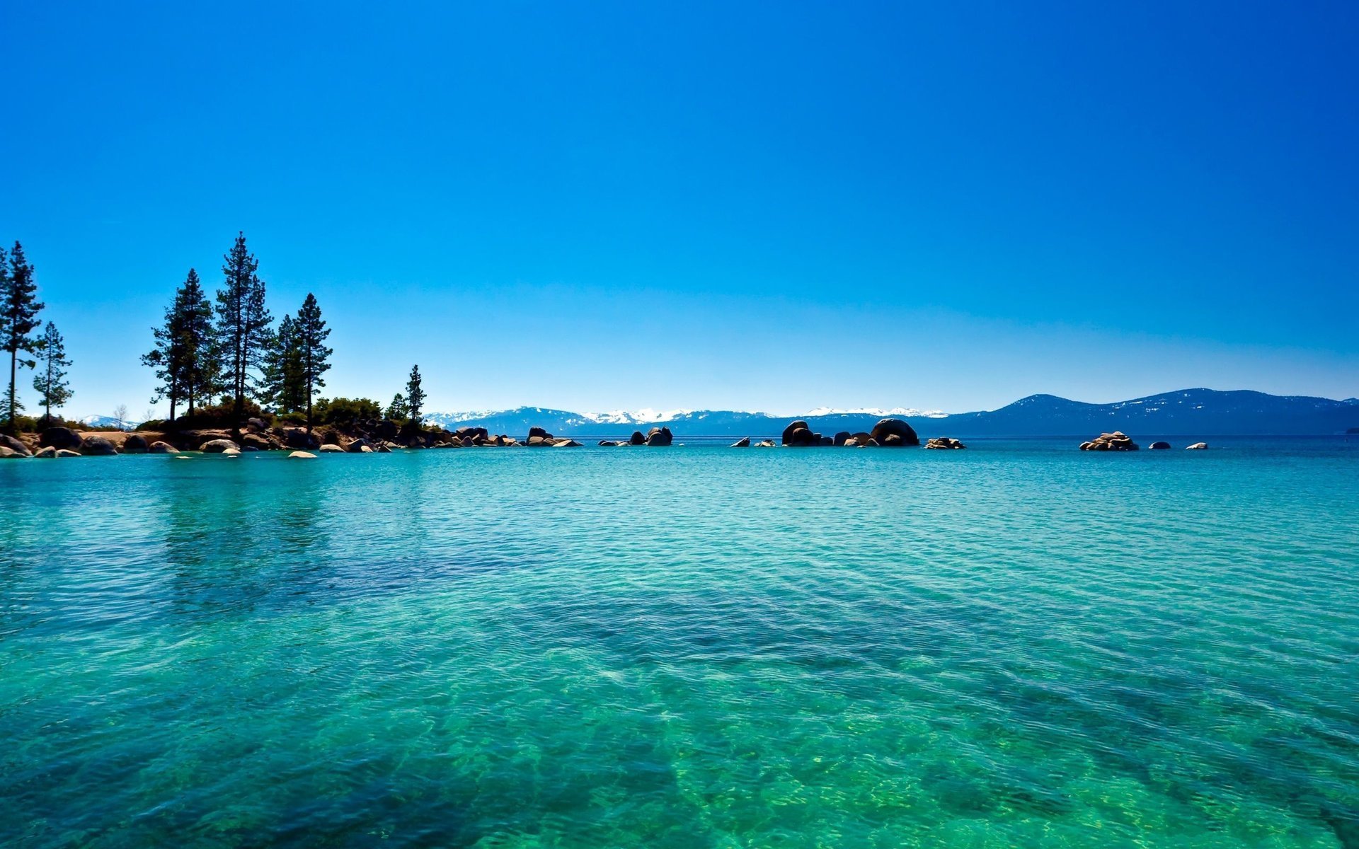 california озеро голубая вода lake tahoe лес