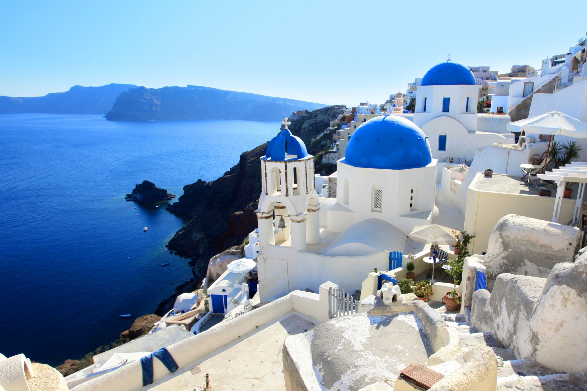 nature landscape sea house greece santorini