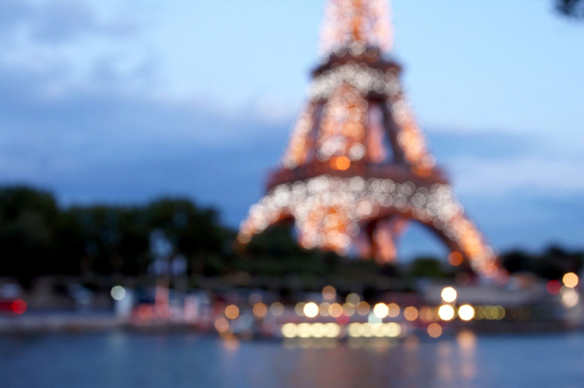 frankreich paris eiffelturm la tour eiffel stadt bokeh unschärfe lichter