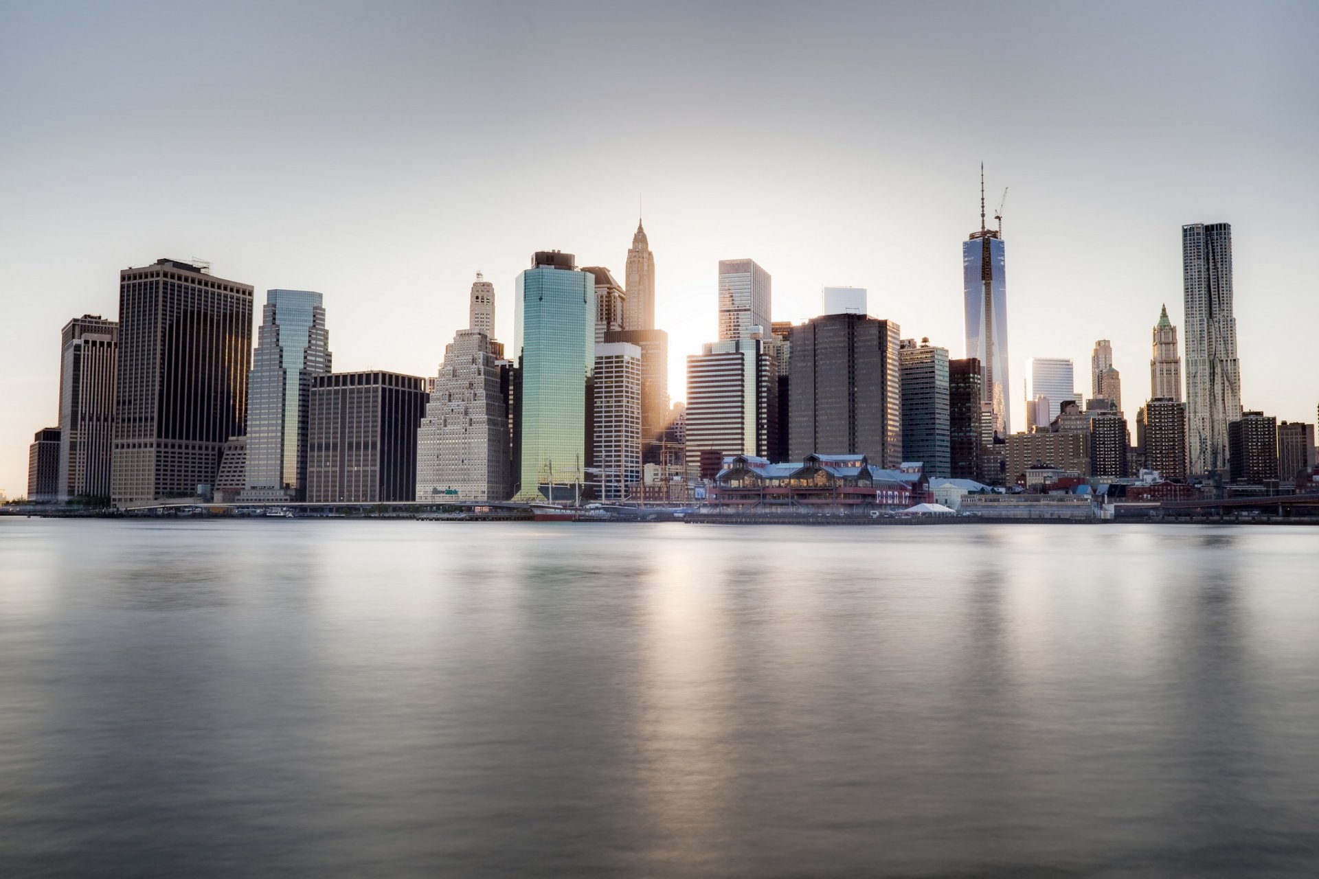 dumbo nueva york estados unidos ciudad rascacielos terraplén río