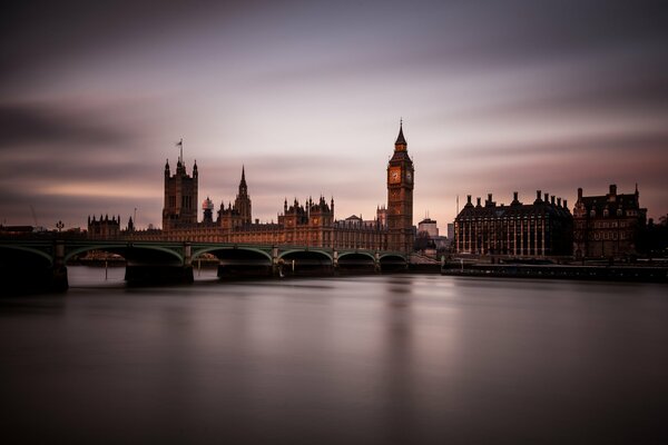 Dark evening England london