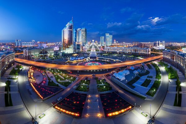 Panorama of Astana in Kazakhstan