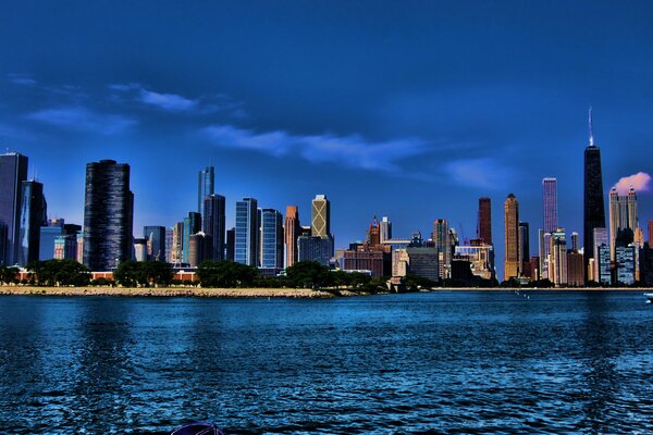 Ciel bleu sur Chicago