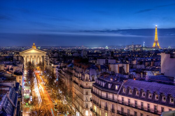 Hermosa vista panorámica en París