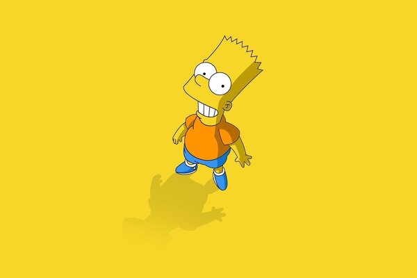 Bart Simpson sur fond jaune