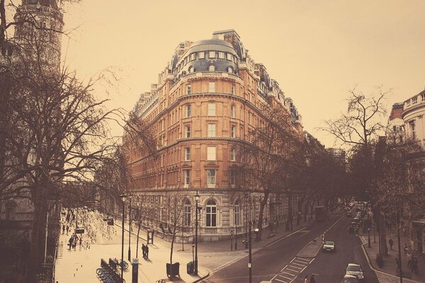 Ancien hôtel. Londres. Hiver